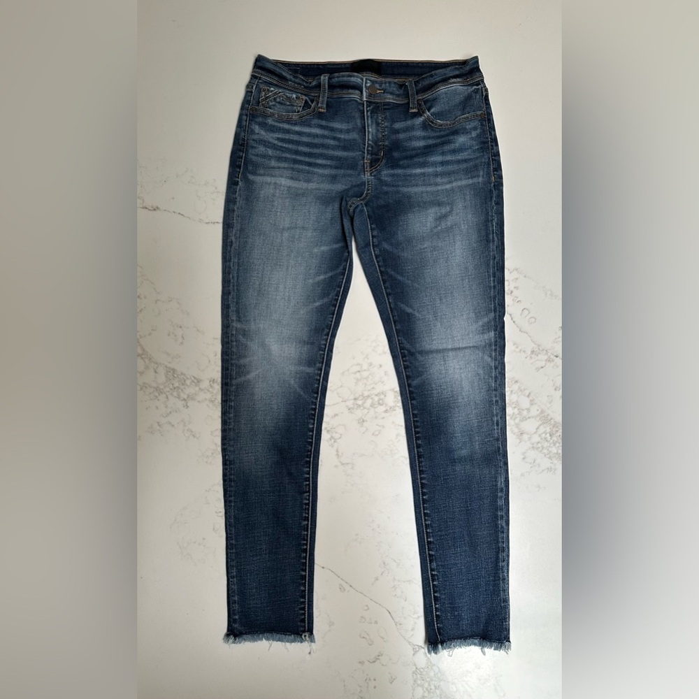 Buckle Women's Skinny Jeans - Dark Blue